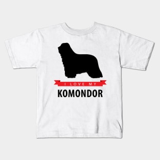 I Love My Komondor Kids T-Shirt